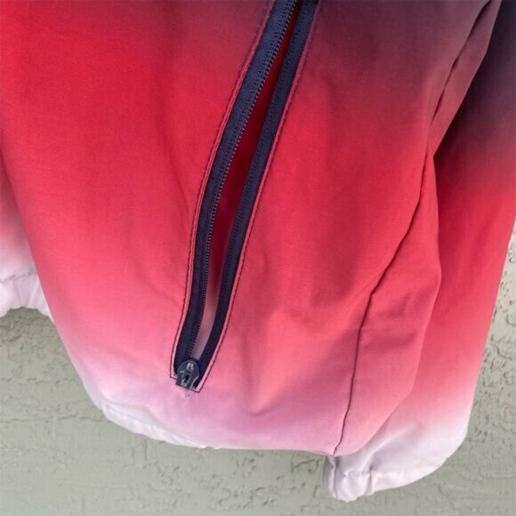 Hollister Men's XL Ombre Windbreaker Jacket Blue to Pink Hooded Casual - Picture 11 of 12